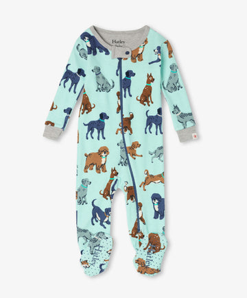 Hatley Playful Puppies Organic Cotton Footed Coverall
